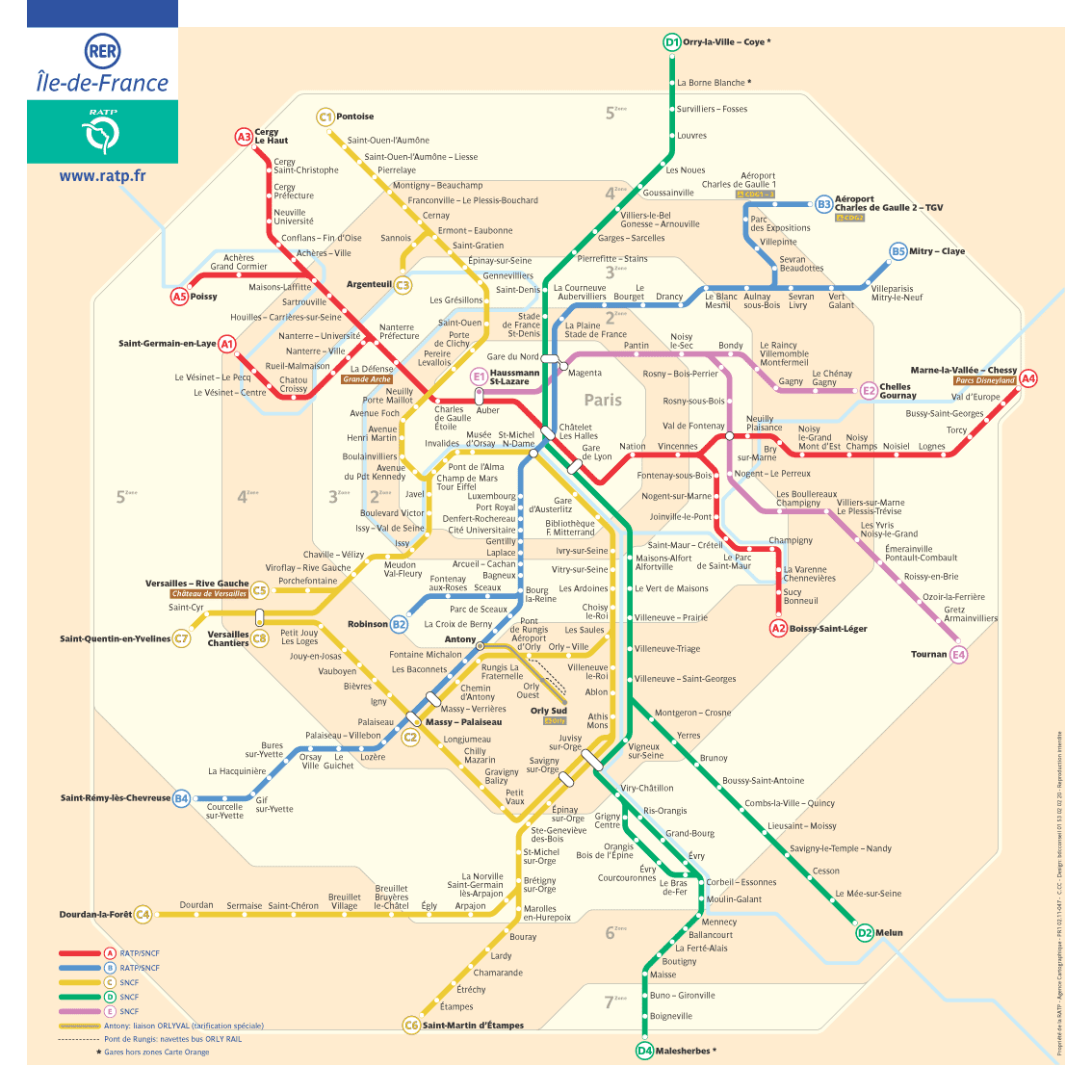 Train Map In Paris France & Paris train rail maps